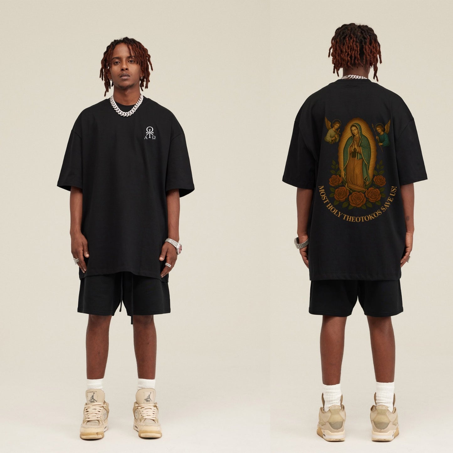 Xristos Pax Oversize-T-Shirt – “Most Holy Theotokos, Save Us”